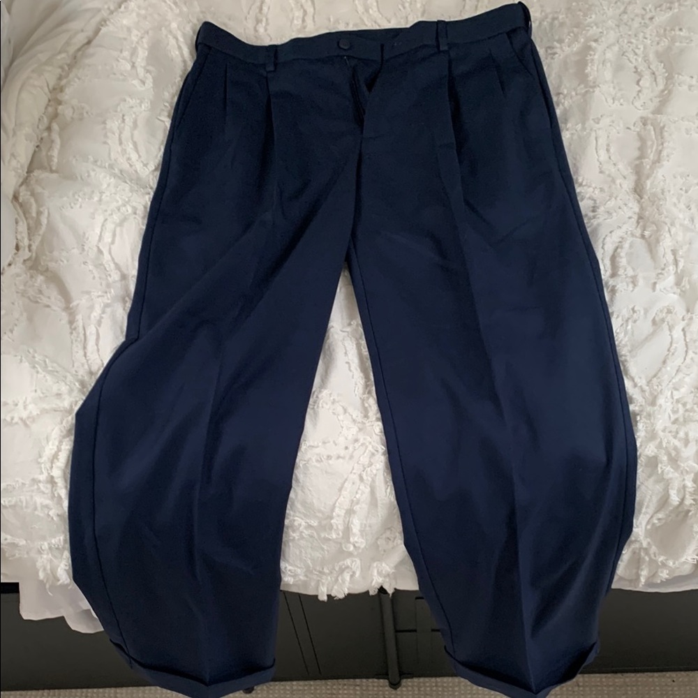 Men's Navy Pants Pleated 32x30 PGA Tour